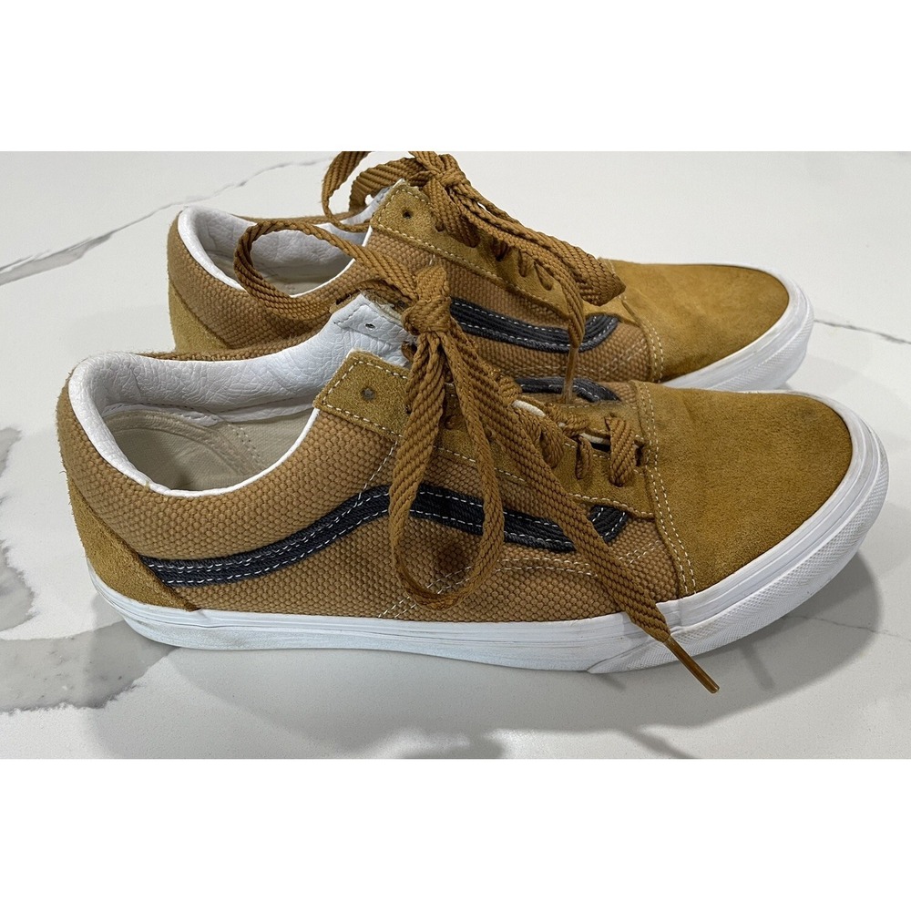 Vans Mens‎ Shoes Sz 8 Old Skool Brown Canvas Suede Skateboarding